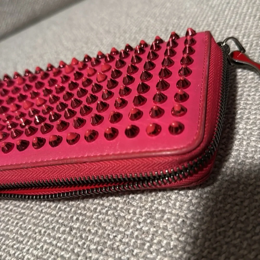 Christian Louboutin Authentic Pink Studded Women's Wallet